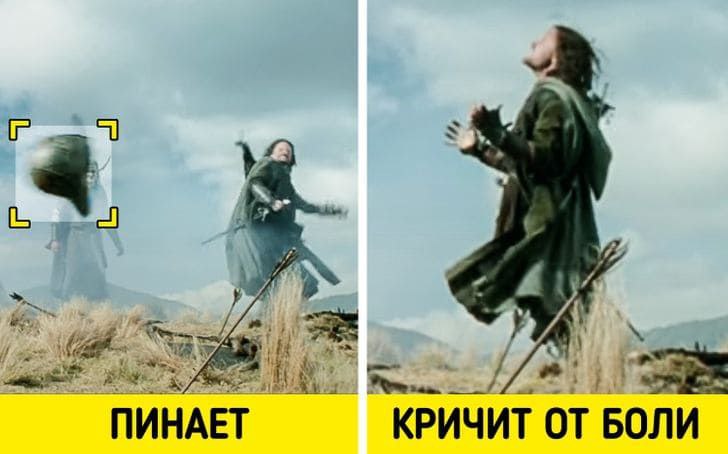 Во «Властелине колец» раздраженный Арагорн (Вигго Мортенсен) пинает шлем на...